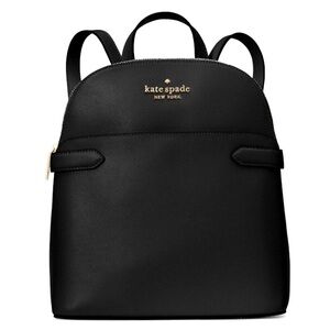 Kate Spade Staci Dome Backpack Black Saffiano Leather Bag KG021